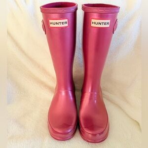 Hunter Big Kids Original Rain Boots - Fuschia Nebula